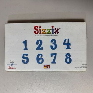 NWT Sizzix Little Die Cut Set 8 Number Cutter Teacher School Art Scrapbook Craft